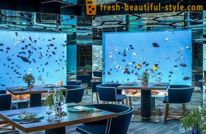 Luksus veealuse restorani Maldiivid