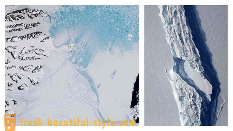 Iceberg Antarktika katkestas ala rohkem kui kaks Moskva