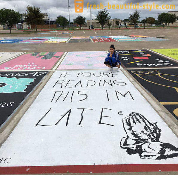 American õpilast lubati maalida oma parkimiskoht