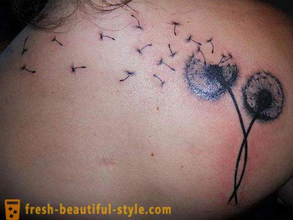 Tattoo dandelions: foto väärtus