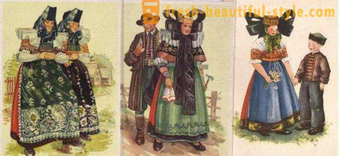 Saksa rahvariided naistele, meestele ja lastele. etniline rõivad
