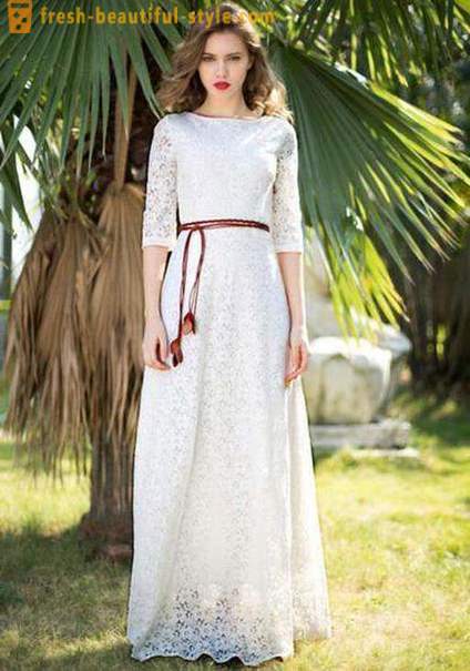 Long valge kleit - spetsiaalne element naiste garderoob